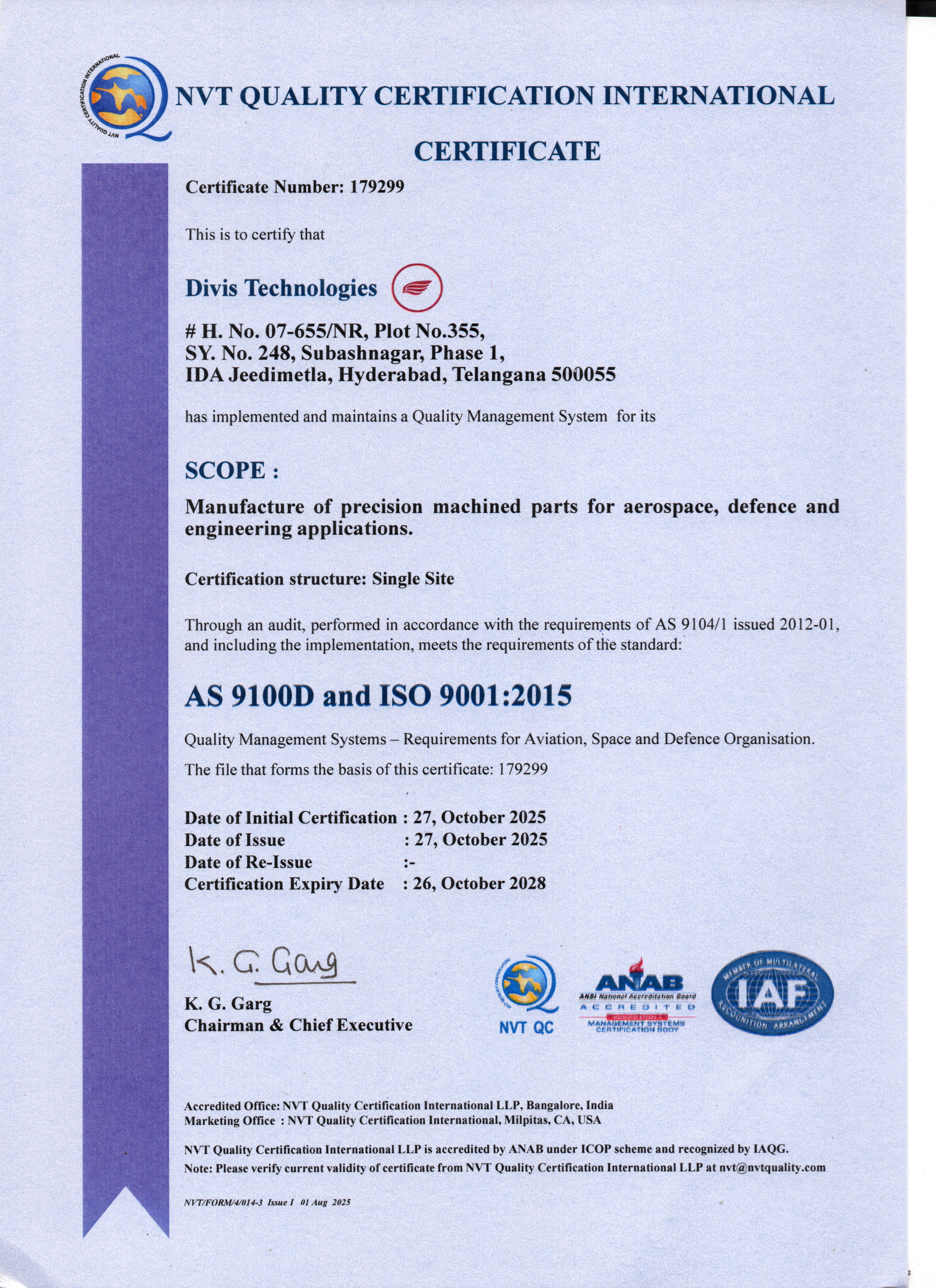 Company Certificate